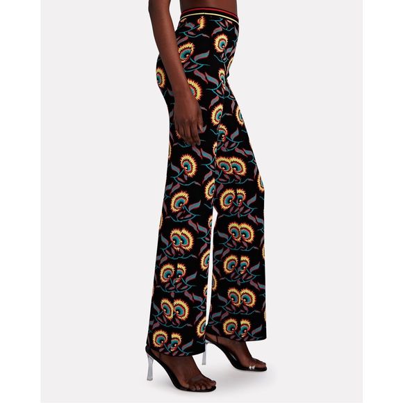 PACO RABANNE Floral Jacquard Straight-Leg Pants - Picture 4 of 7